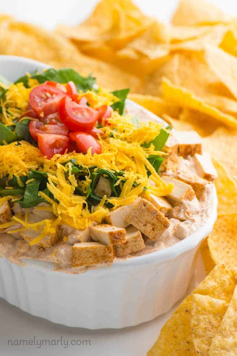 Taco Dip with Chipotle Tofu