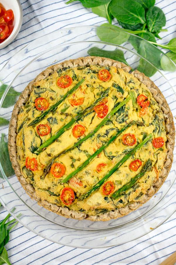 Veggie Chickpea Tofu Quiche