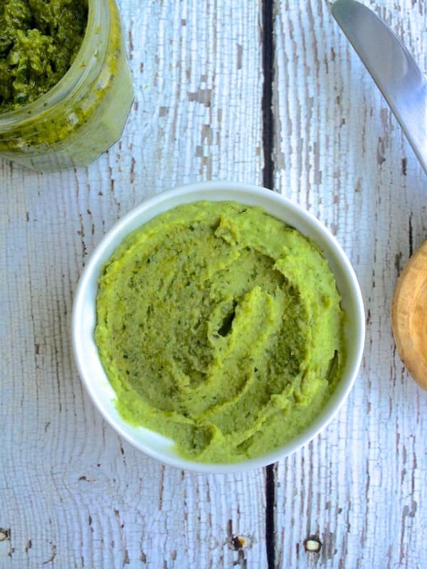 White Bean and Broccoli Dip with Pesto