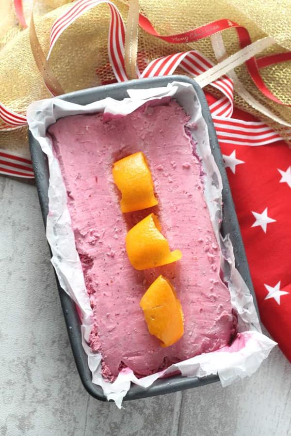 Cranberry and Orange Ice Cream