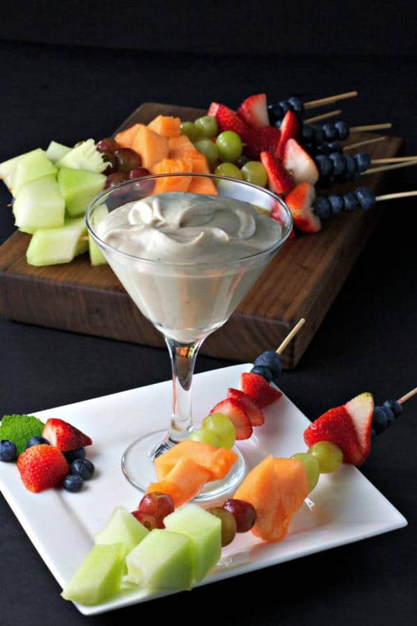 Fruit Kabobs with Vanilla Dip