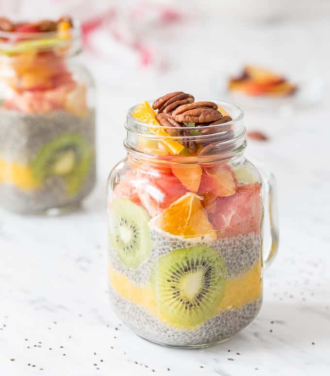 Fruit Layered Chia Seed Pudding