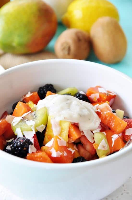 Healthier Vegan Ambrosia Fruit Salad