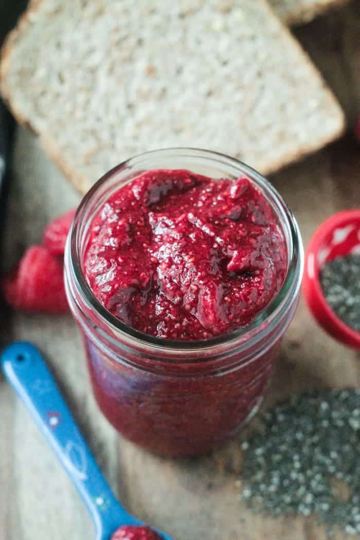 Homemade Raspberry Pineapple Chia Seed Jam