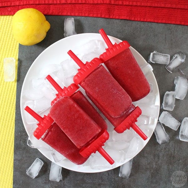 Refined Sugar Free Cherry Lemon Smoothie Pops