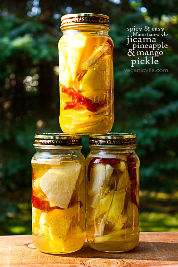 Spicy and Easy Mauritian-Style Jicama, Pineapple and Mango Pickle Recipe