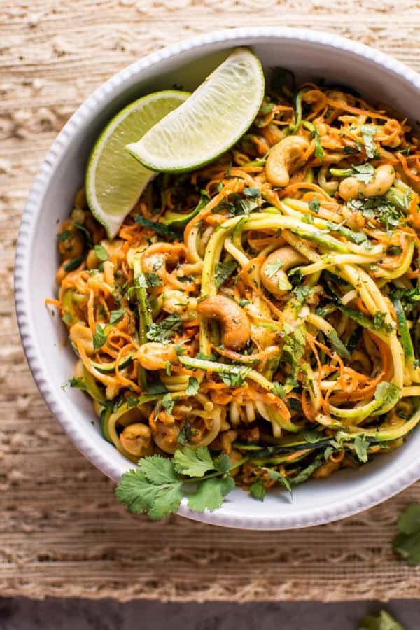 15-Minute Garlic Lime Cashew Zoodles