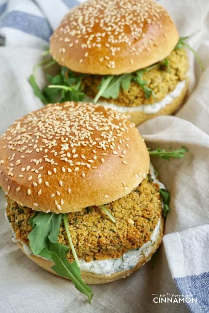 Baked Falafel Burgers (Gluten-Free)