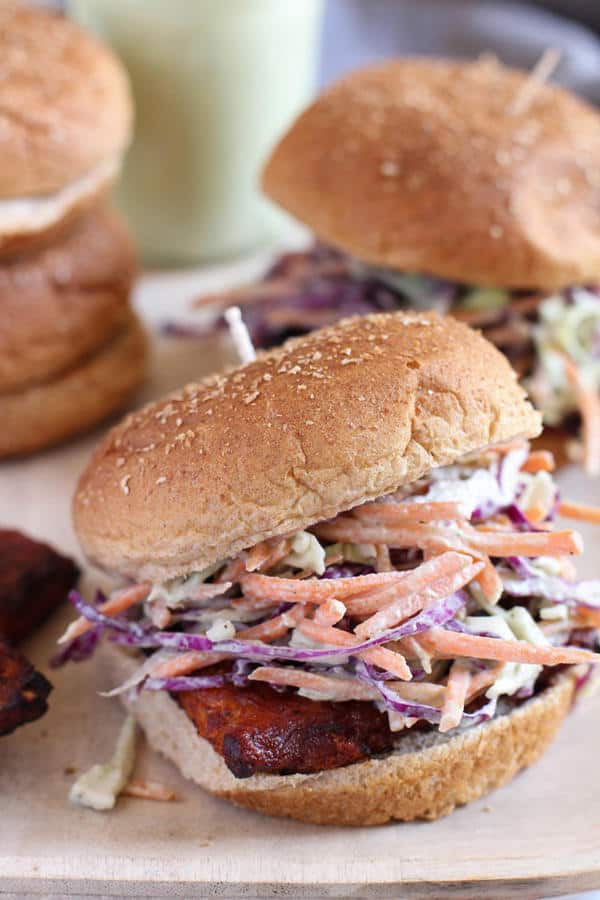 Barbecue Ranch Tempeh Burgers