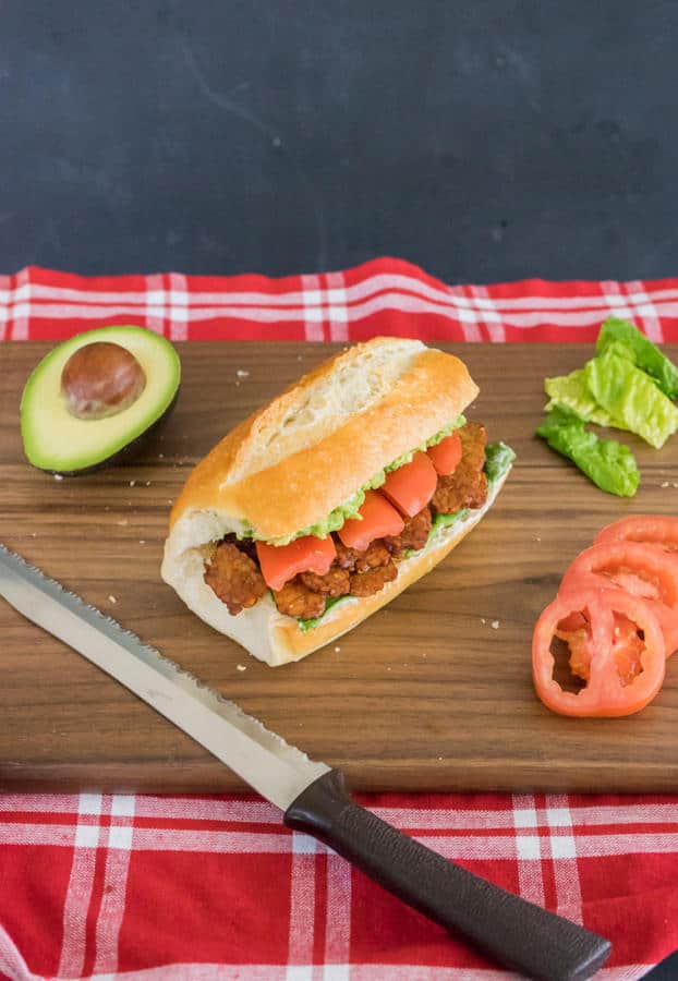 BLT Sandwich with Maple Tempeh Bacon