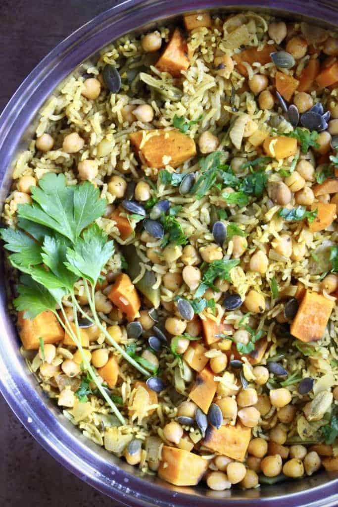 Chickpea Pumpkin Biryani