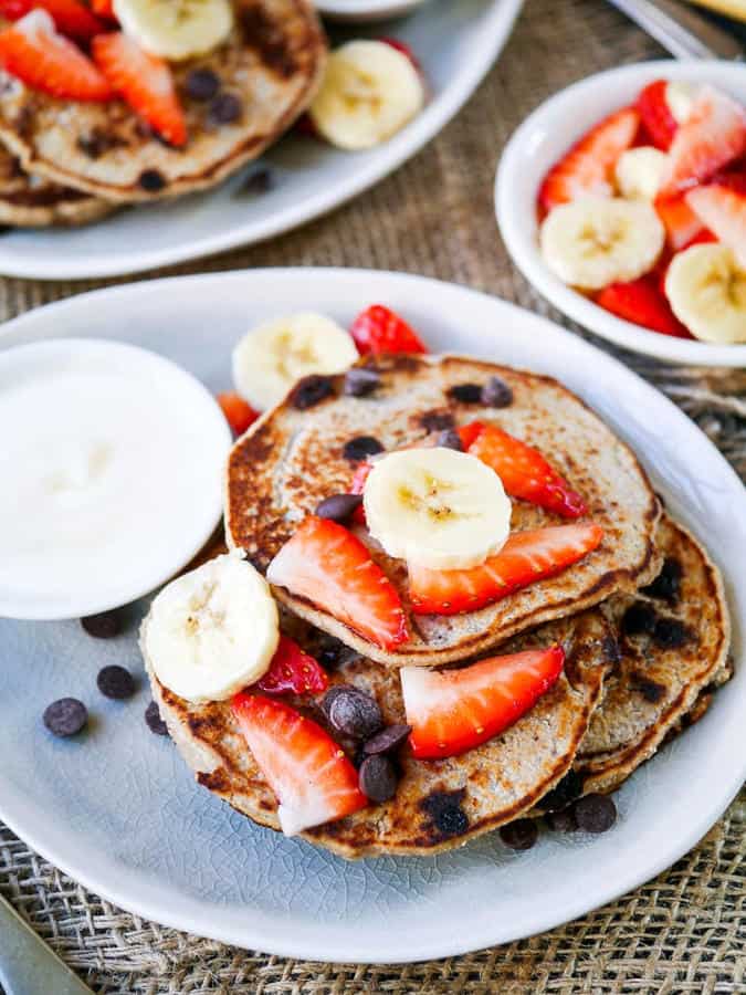 Chocolate Chip Banana Pancakes (Gluten-Free)