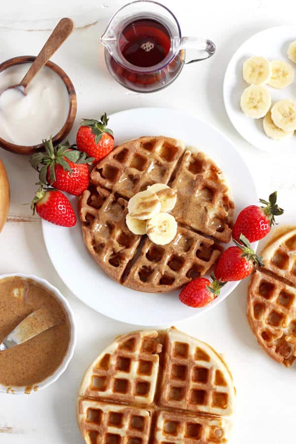 Chocolate Marble Protein Waffles