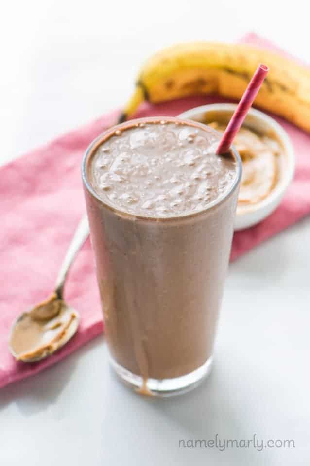 Chocolate Peanut Butter Protein Smoothie