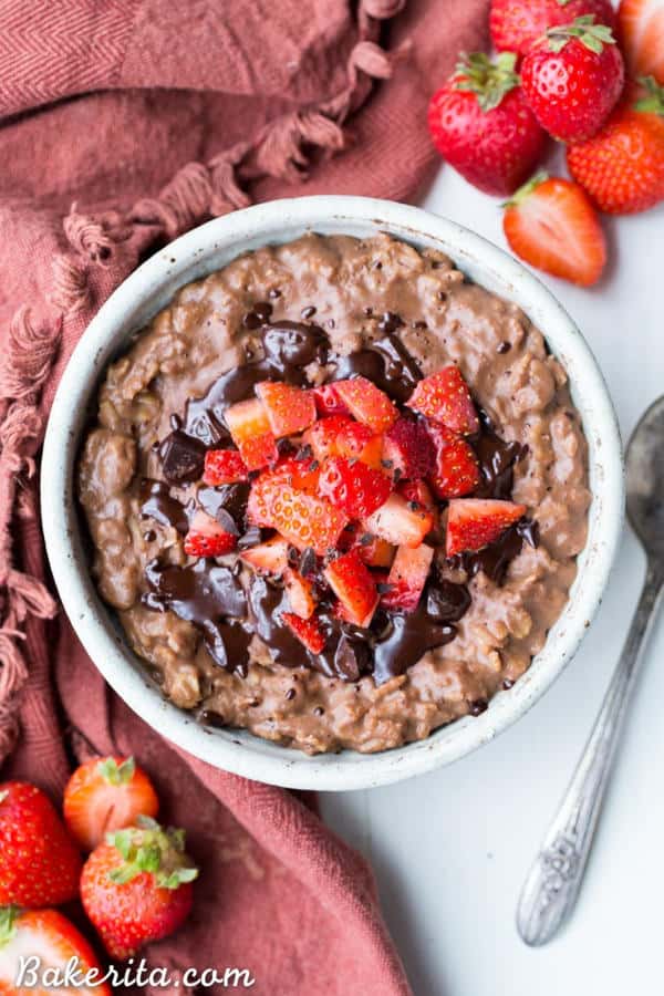 Chocolate Strawberry Oatmeal (Gluten-Free)