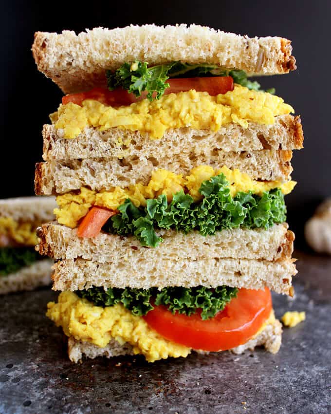 Easy Turmeric Chickpea Salad Sandwich