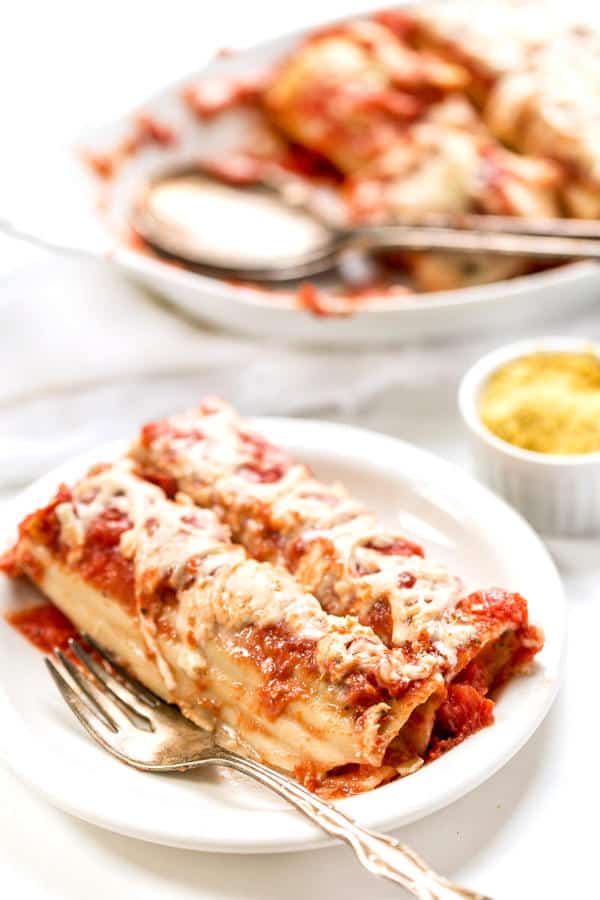 Easy Vegan Manicotti with Tofu Ricotta