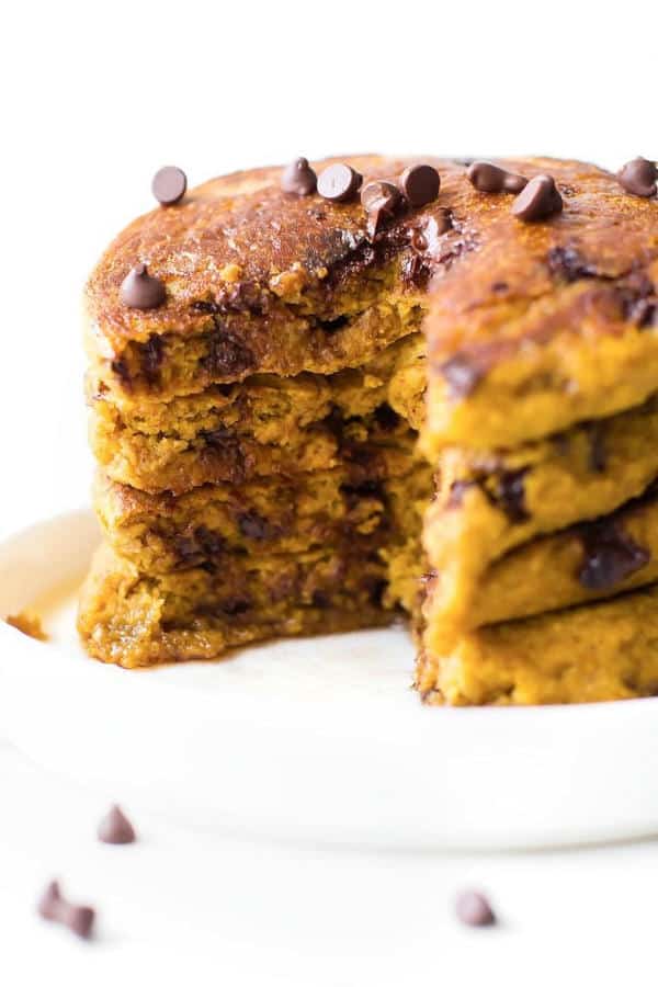 Fluffy Flourless Pumpkin Pancakes