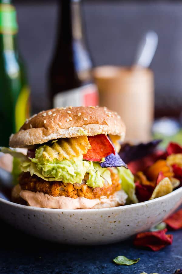 Guacamole Crunch Burgers (Gluten-Free)