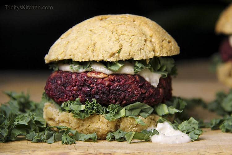 Hemp & Beet Veggie Burger Recipe (Gluten-Free)