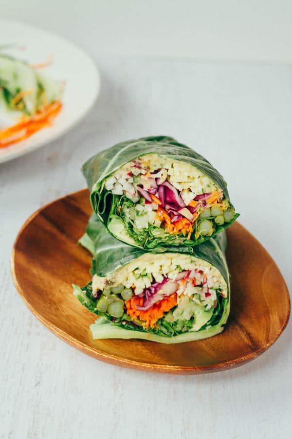 Hummus Collard Wraps