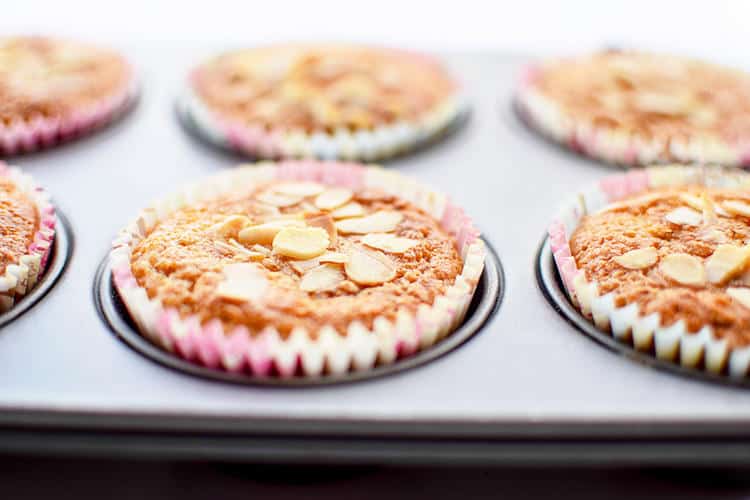 Jammy Apricot and Almond Muffins