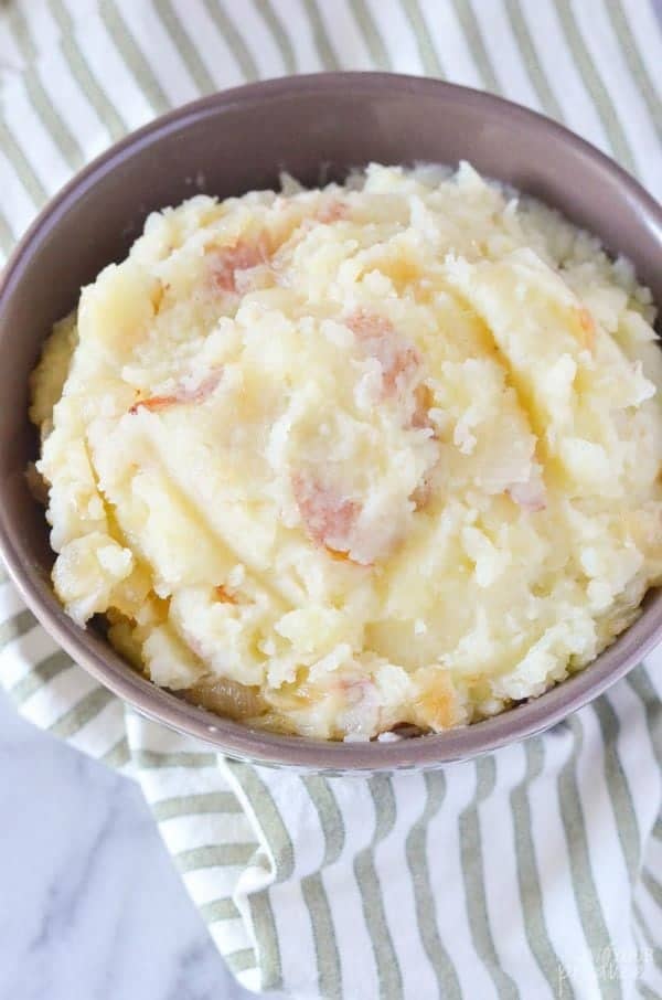 Mashed Potatoes with Fried Onions and Coconut Oil