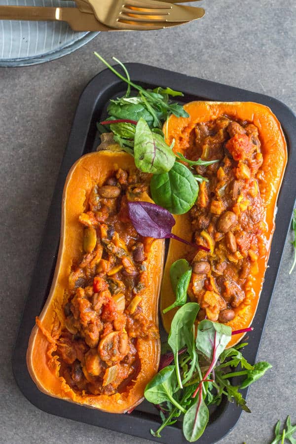 Moroccan Stuffed Butternut Squash