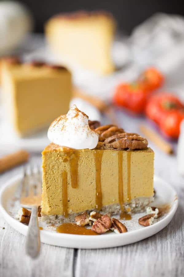 No Bake Easy Vegan Pumpkin Cheesecake