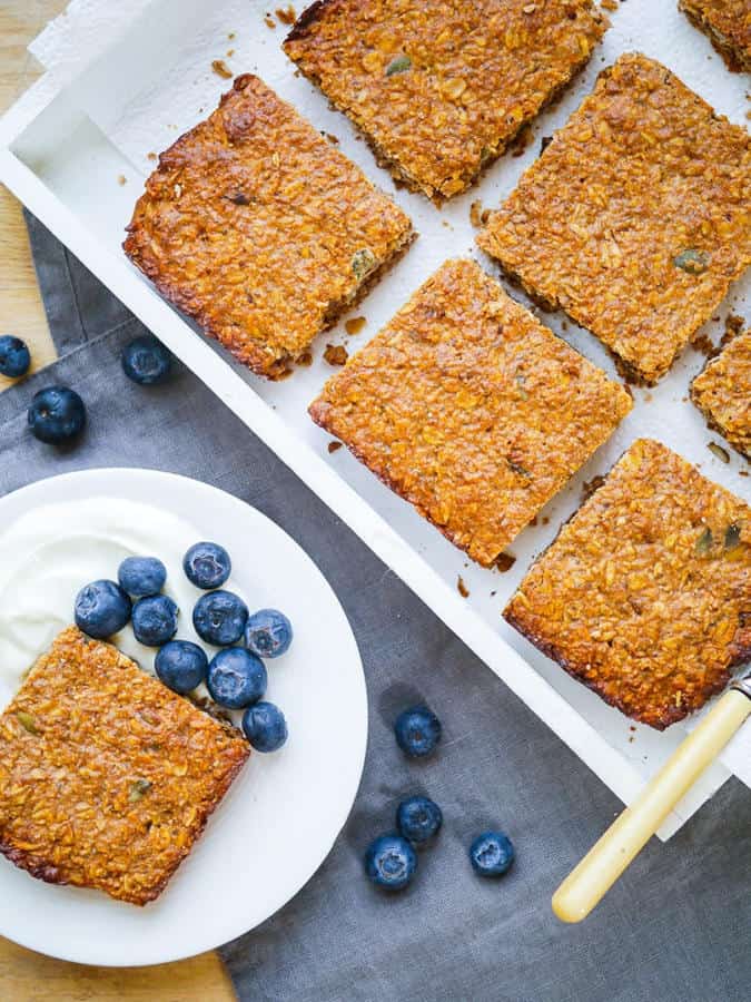 Oat, Apple and Walnut Protein Flapjacks