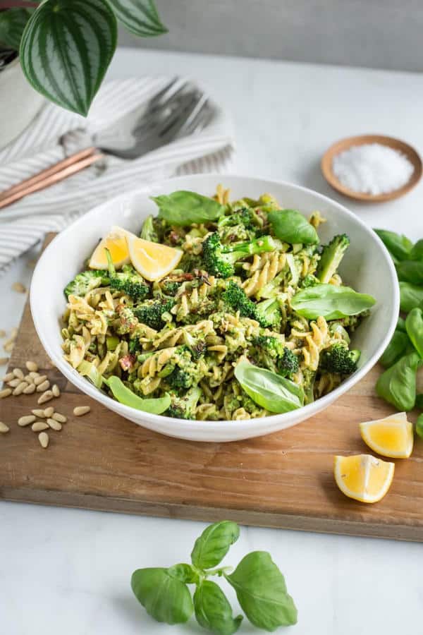 Protein Packed Broccoli Pesto Pasta