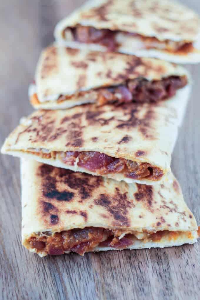 Pumpkin, Apple and Caramelized Onion Vegan Quesadilla