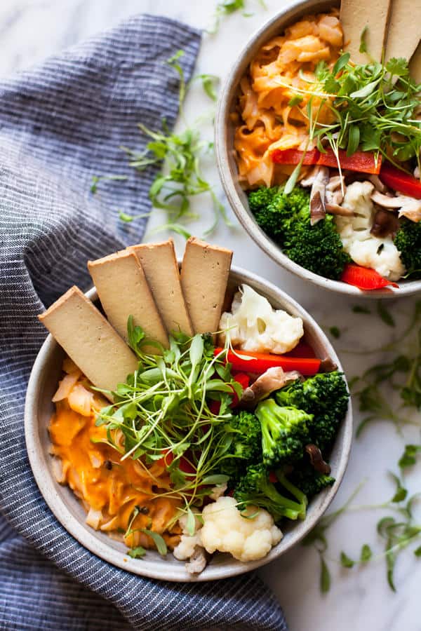 Quick and Easy Red Curry Rice Noodle Bowls