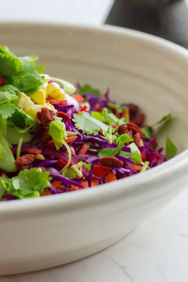 Raw Rainbow Goji Salad