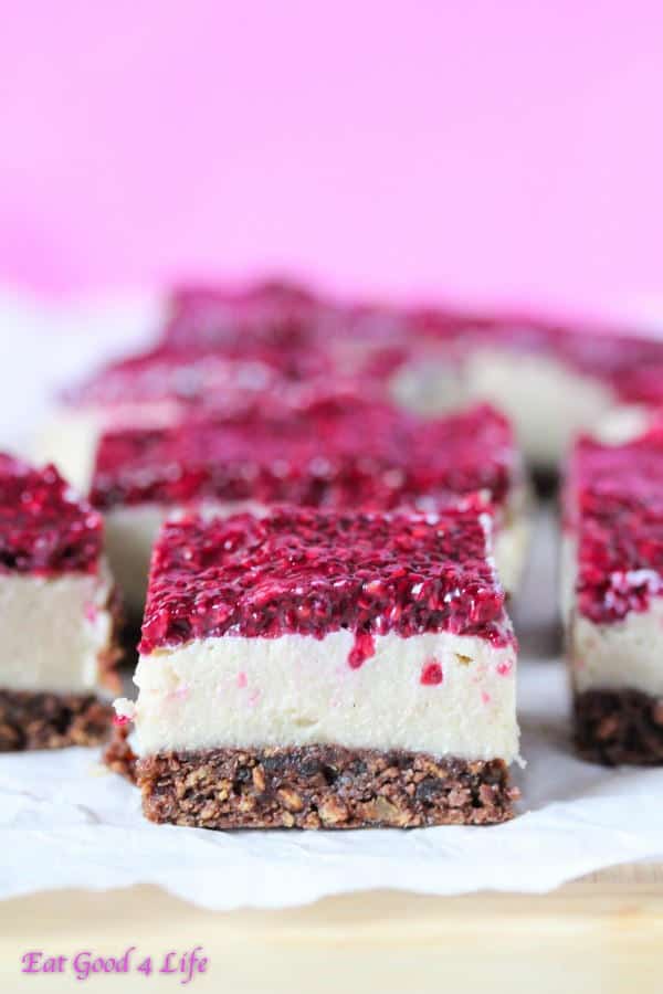 Raw Vanilla Raspberry Cheesecake