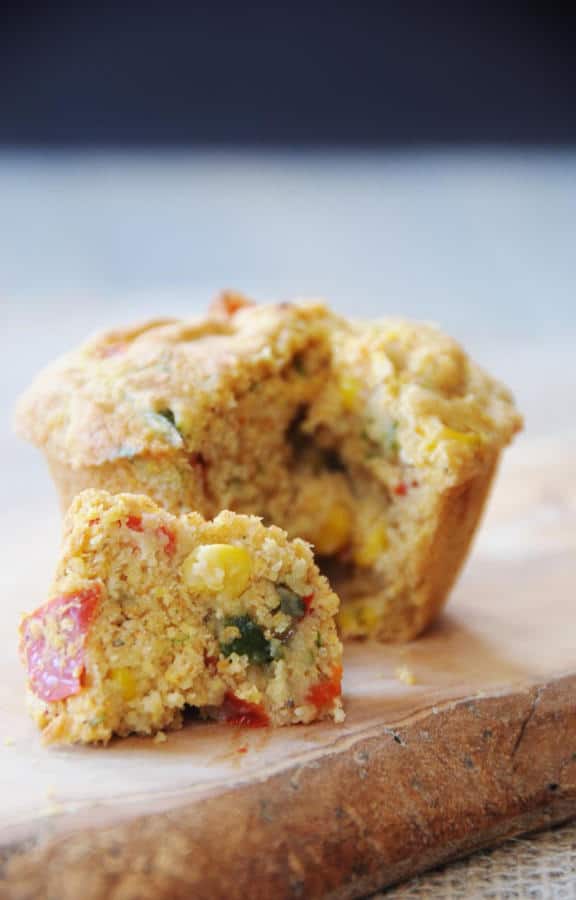 Savory Corn and Pepper Breakfast Muffins