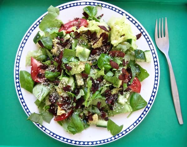 Smoky Summer Salad with Coconut Bacon