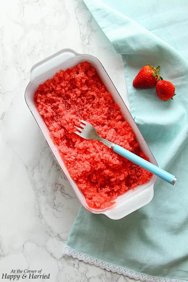 Strawberry Basil Granita