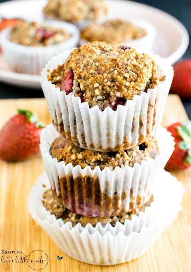 Strawberry Jam Flourless Protein Muffins