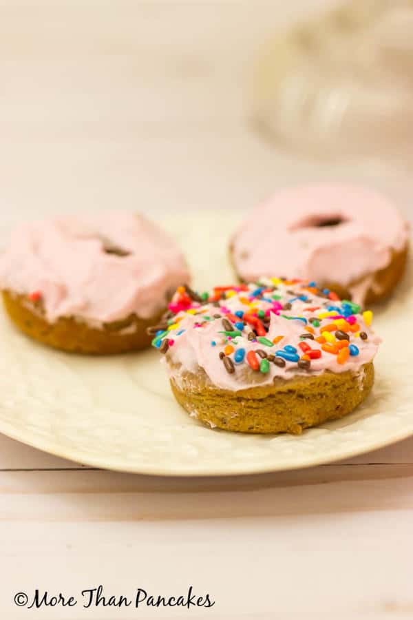 Strawberry Protein Donuts with Coconut Cream Frosting (Gluten-Free)
