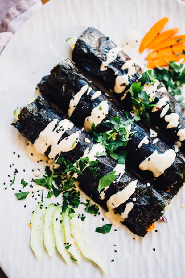 Sunrise Nori Wraps with Spicy Tahini Drizzle