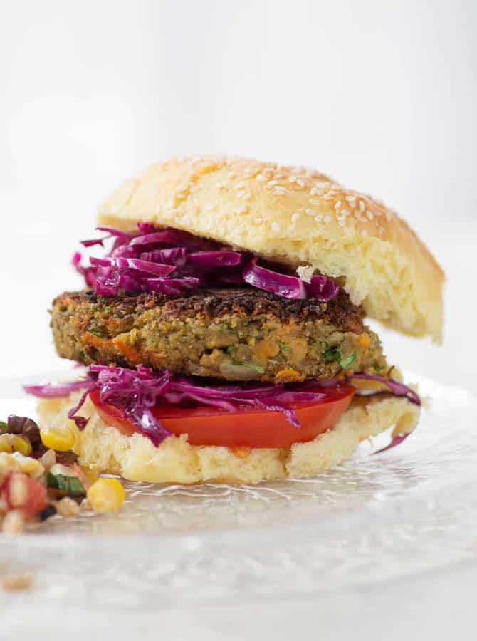 Tahini Lentil Veggie Burgers