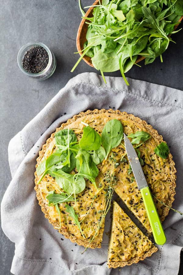 Vegan Leek Quiche (Gluten-Free)