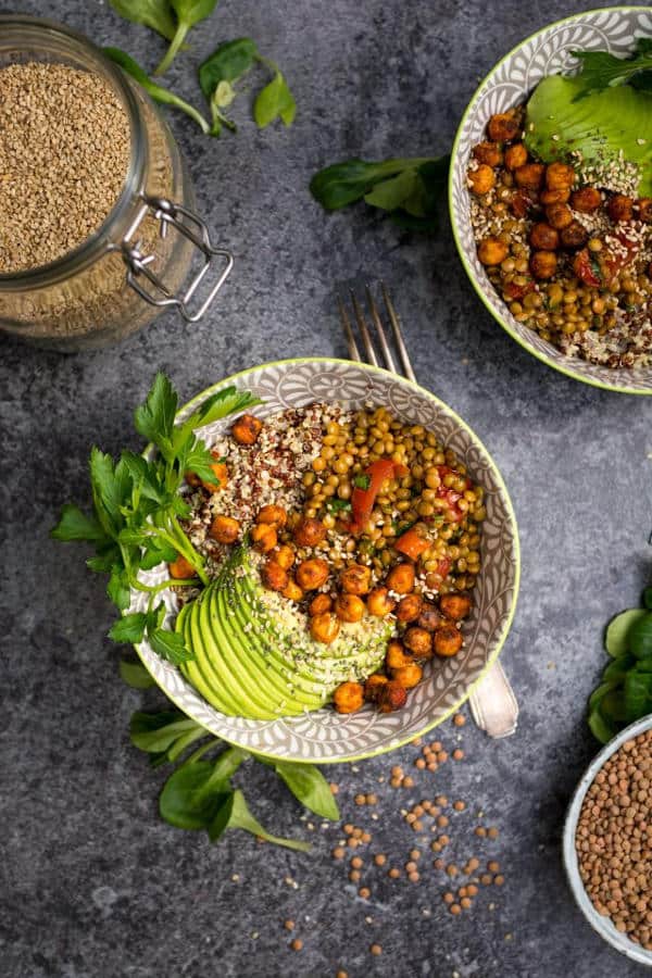 Warm Lentil and Tomato Salad