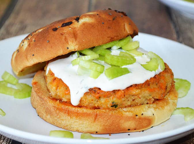 White Bean Buffalo Ranch Burger