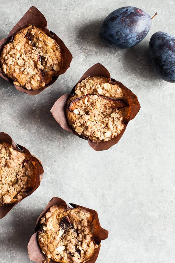 Whole Grain Plum Muffins (Gluten-Free)