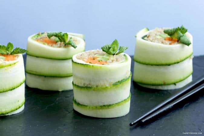 Zucchini Quinoa Sushi Rolls