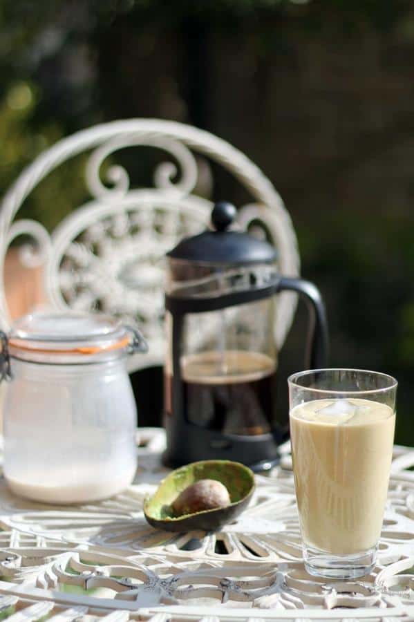Avocado and Hazelnut Milk Coffee Smoothie 