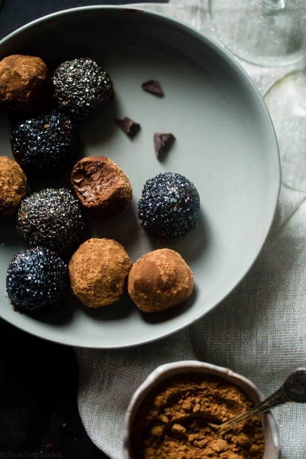 Avocado Vegan Chocolate Truffles with Champagne