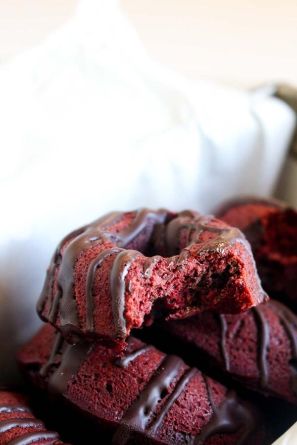Baked Double Chocolate Beet Donuts